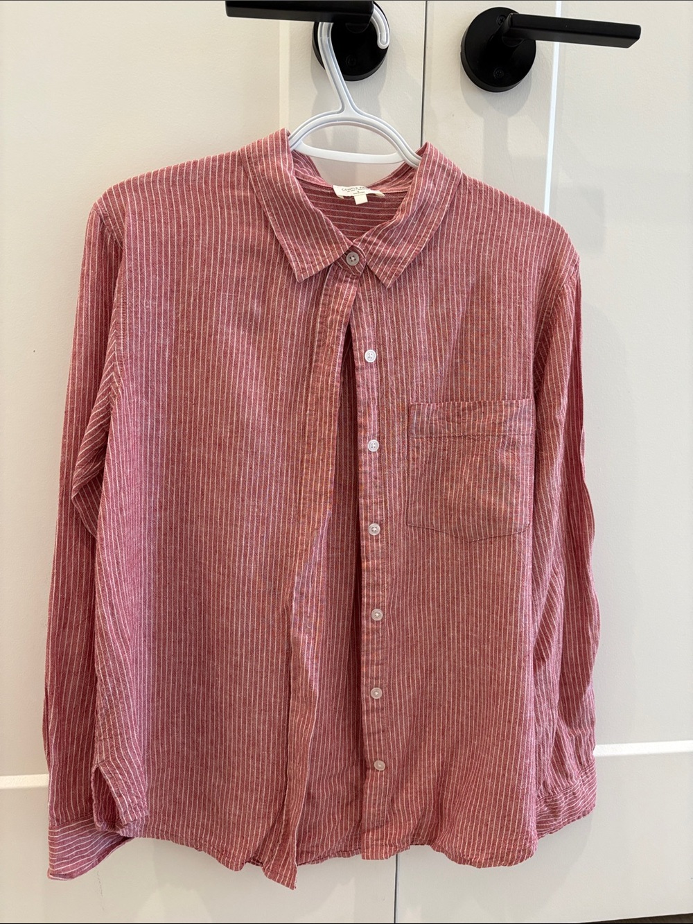 Gentle Fawn Pink Striped Button-Down Shirt